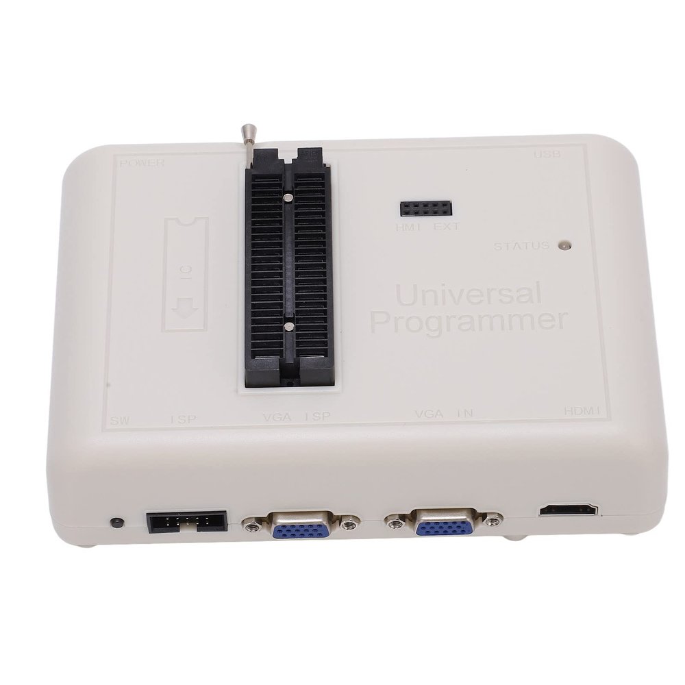 Universal Chip Programmer Kit, Powerful Pin Driver 48 Pin IC Programmer Automatic Identification USB 2.0 RT809 Unlimited Capacity for LCD