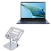 BoxWave Stand and Mount Compatible with ASUS Zenbook S 13 OLED (UM5302) - Executive VersaView Laptop Stand, Ergonomic Adjustable Viewing Angle Metallic Riser - Metallic Silver view 1