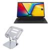 BoxWave Stand and Mount Compatible with ASUS Vivobook 13 Slate OLED (T3304) - Executive VersaView Laptop Stand, Ergonomic Adjustable Viewing Angle Metallic Riser - Metallic Silver view 1