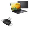 BoxWave Smart Gadget Compatible with ASUS Zenbook 14 OLED (UM3402) - AllReader SD Card Reader, microSD Card Reader SD Compact USB - Jet Black view 1