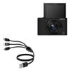 BoxWave Cable Compatible with Sony CyberShot DSC-WX500 - MultiCharge MicroUSB Cable, Multiple Charging Cable Micro USB Cable - Black view 1