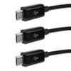 BoxWave Cable Compatible with Sony CyberShot DSC-WX500 - MultiCharge MicroUSB Cable, Multiple Charging Cable Micro USB Cable - Black view 3