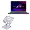 BoxWave Stand and Mount Compatible with ASUS ROG Strix G18 (2023) G814 - Executive VersaView Stand, Ergonomic Adjustable Viewing Angle Metallic Riser - Metallic Silver view 1