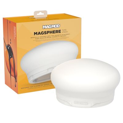 MagMod MagSphere XL, Durable & Easy to Use Flash Modifier with Reflector XL, MagRing 2, Silicone, Softbox, White