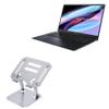 BoxWave Stand and Mount Compatible with ASUS Zenbook Pro 17 (UM6702) - Executive VersaView Laptop Stand, Ergonomic Adjustable Viewing Angle Metallic Riser - Metallic Silver view 1