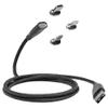 BoxWave Cable Compatible with ASUS Zenbook 14X OLED Space Edition (UX5401) - MagnetoSnap PD AllCharge Cable (100W), Magnet Charging Braided USB Type-C Micro - Jet Black view 2