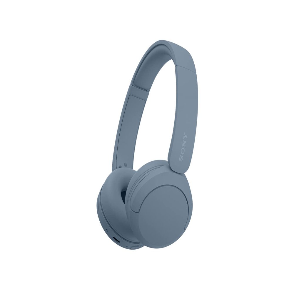 Sony WH-CH520 Best Wireless Bluetooth On-Ear Headphones with Microphone for Calls and Voice Control, Up to 50 Hours Battery Life with Quick Charge Function, Includes USB-C Charging Cable - Blue