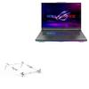 BoxWave Stand and Mount Compatible with ASUS ROG Strix G16 (2023) G614 - Pocket Aluminum Stand 3-in-1, Portable Multi Angle Viewing Riser - Metallic Silver view 1