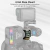 MINIFOCUS Camera Hot Shoe Extension Bracket with Quadruple Cold Shoe Mounts Adapter for Microphone LED Video Light, Aluminum Shoe Mount Holder with 1/4''&3/8'' Thread Hole and Arri-locating Hole view 2