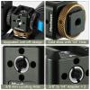 MINIFOCUS Camera Hot Shoe Extension Bracket with Quadruple Cold Shoe Mounts Adapter for Microphone LED Video Light, Aluminum Shoe Mount Holder with 1/4''&3/8'' Thread Hole and Arri-locating Hole view 4