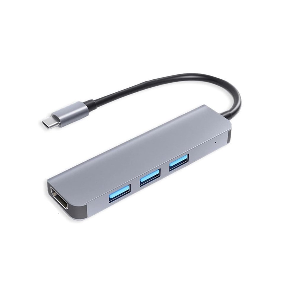 YIORYO 4 in 1 USB C Hub 4-Port USB Hub Micro USB Splitter Ultra-Slim USB Data Hub Portable USB Port Expander HDMI 4K