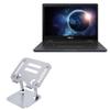 BoxWave Stand and Mount Compatible with ASUS BR1402F - Executive VersaView Laptop Stand, Ergonomic Adjustable Viewing Angle Metallic Riser - Metallic Silver view 1