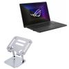 BoxWave Stand and Mount Compatible with ASUS ROG Zephyrus G16 (2023) GU603 - Executive VersaView Laptop Stand, Ergonomic Adjustable Viewing Angle Metallic Riser - Metallic Silver view 1