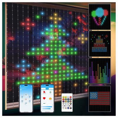 dalattin Curtain Lights,Smart Christmas Lights 400 RGB LEDs