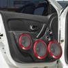 Unifizz 2pcs Car Audio Speaker Cover Mesh Subwoofer Grill Horn Guard 5'' Red Protector view 2