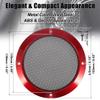 Unifizz 2pcs Car Audio Speaker Cover Mesh Subwoofer Grill Horn Guard 5'' Red Protector view 3