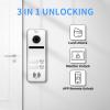 Wired Apartment Video Intercom System 2 Units 7 Inches Touch Monitor Wireless Wifi Video Doorbell System,Video Door Phone Kit,Indoor Outdoor Support Monitoring, Unlock, Dual Way Intercom for Home view 4