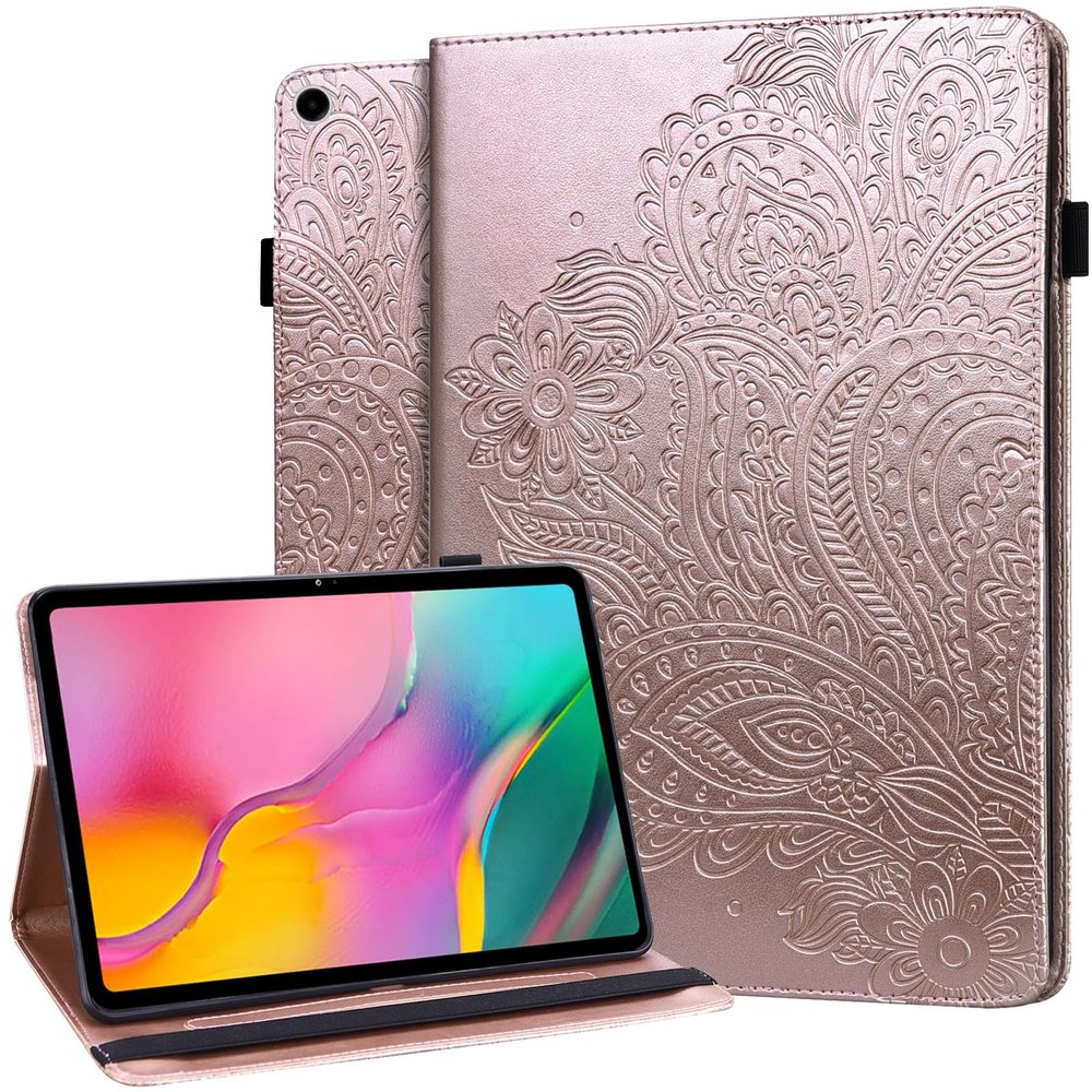 ALILANG Case for Samsung Galaxy Tab A11 Plus 2025 /A9 Plus 2023 11 inch with Stylus, Multi-View PU Leather Flip Stand Cover with Pen Holder for Samsung Tab A9+ Tablet Case -Rose Gold
