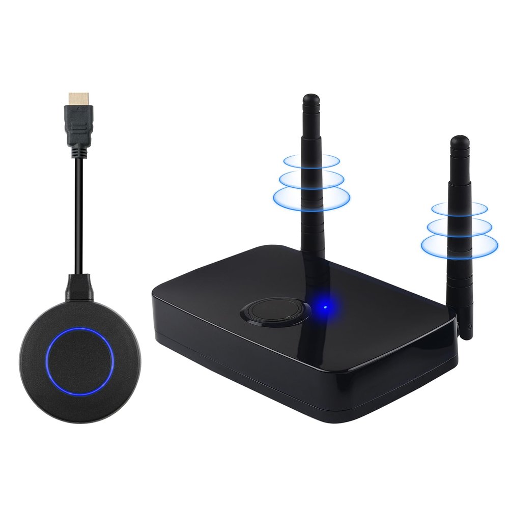 ORIVISION Wireless HDMI Transmitter and Receiver Kit, 1080P@60HZ FHD HDMI VGA Extender Converter, 2.4/5G 100M/328FT Wireless Adapter, Transmit Video/Audio from Laptop,Camera to TV/Monitor/Projector