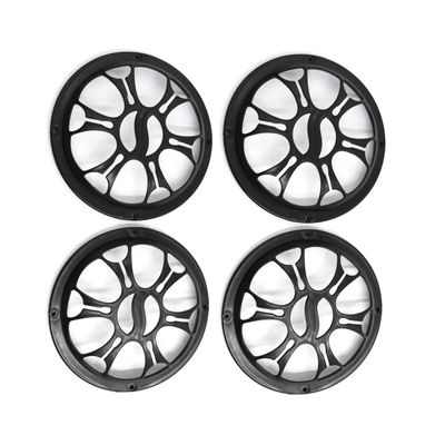 Unifizz Car 4pcs Plastic Audio Woofer Subwoofer Mesh Cover 6 Inch Black Protective Grill for Truck
