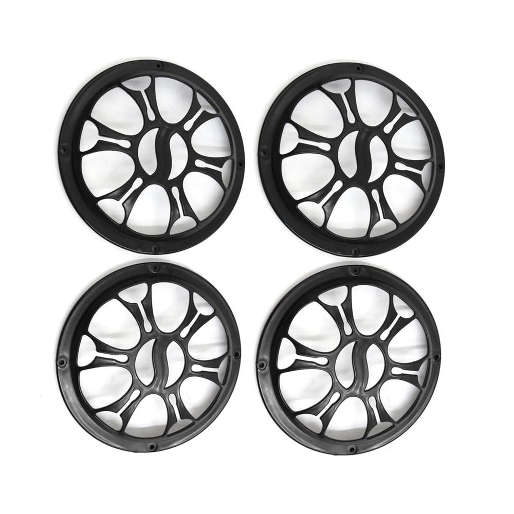Unifizz Car 4pcs Plastic Audio Woofer Subwoofer Mesh Cover 6 Inch Black Protective Grill for Truck
