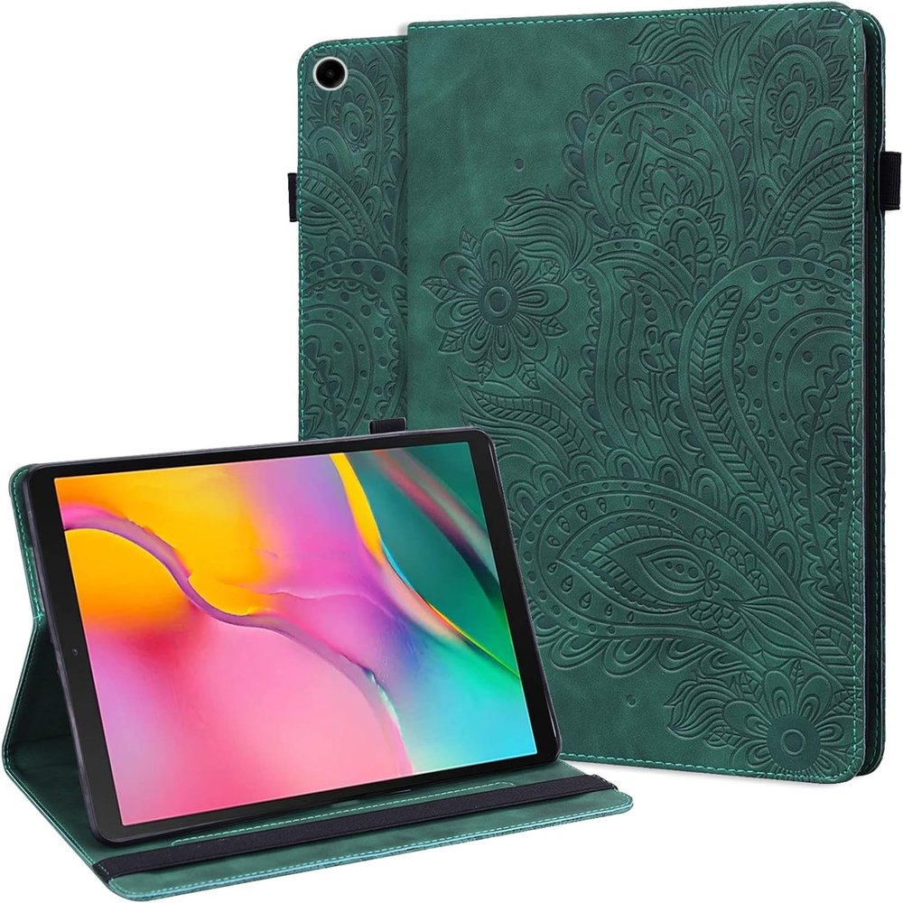 ALILANG Case for Samsung Galaxy Tab A11 Plus 2025 /A9 Plus 2023 11 inch with Stylus, Multi-View PU Leather Flip Stand Cover with Pen Holder for Samsung Tab A9+ Tablet Case -Green