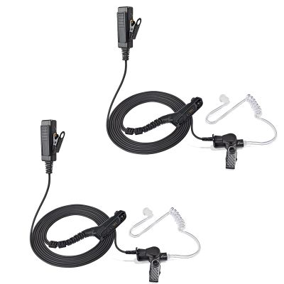 TWAYRDIO Walkie Talkie Earpiece with Mic for Motorola APX6000 APX8000 XPR7550e, Two Way Radio Ear Piece Headset with Clear Acoustic Coil Tube for MOTOTRBO XPR7550 APX4000 Portable Radios, Pack of 2
