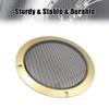 Unifizz 2pcs Car Audio Speaker Cover Mesh Subwoofer Grill Horn Glossy Guard 6.5'' Gold Tone Protector view 4