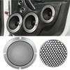 Unifizz Car 2pcs 5 Speaker Car Auto Stereo Accessory Grille Cover Mesh Trim Round Subwoofer Grille Horn Protective Guard Silver Tone view 2