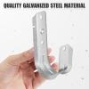 Blulu 30 Pcs 2" Cable Support J Hooks Heavy Duty Galvanized Steel Wire Management Cable J Hooks Hangers for Attaching to Vertical Surfaces Wall Mounting, Silver view 3