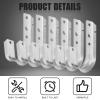 Blulu 30 Pcs 2" Cable Support J Hooks Heavy Duty Galvanized Steel Wire Management Cable J Hooks Hangers for Attaching to Vertical Surfaces Wall Mounting, Silver view 4