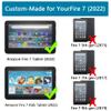 Amazon Fire 7 Tablet Case for Kids(12th Generation, 2022 Release), Lainergie Lightweight Shockproof Kids Friendly Fire 7 Kids Tablet Cover with Handle Stand Incompatible iPad Samsung Lenove, Blue view 2