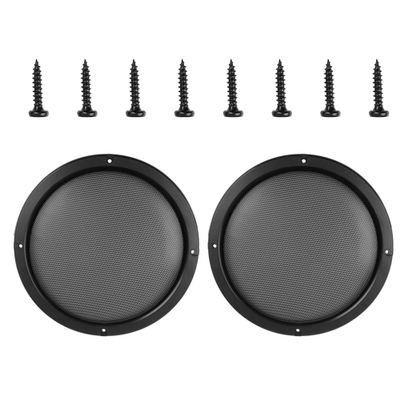 Unifizz Car 2pcs Speaker Mesh Grill Cover Protector Sub Woofer Subwoofer Grille Set 8.5" Black