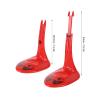 HERCHR 26in 27.5in 29in Freestanding Bike Stand for Garage Parking, Bike Parking Side Stand for Mountain MTB Road Bicycles Indoor(Red) view 4