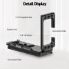 Nitze L-Bracket for Canon R6 Mark II / R6, with Built-in Arca Quick Release Plate and Multiple 1/4"-20 Thereaded Holes - T-C05A view 4