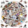 100PCS Horse Stickers, Horse Riding Stickers Pack for Water Bottle, Laptop, Car, Luggage, Animal Gifts for Adults Teens Kids view 1