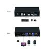 CKLau 8K60Hz 4K144Hz 2 Port USB 3.0 KVM Switch Displayport 1.4 with All Input Cables, Digital Display for Two Computers Sharing One Monitor view 2
