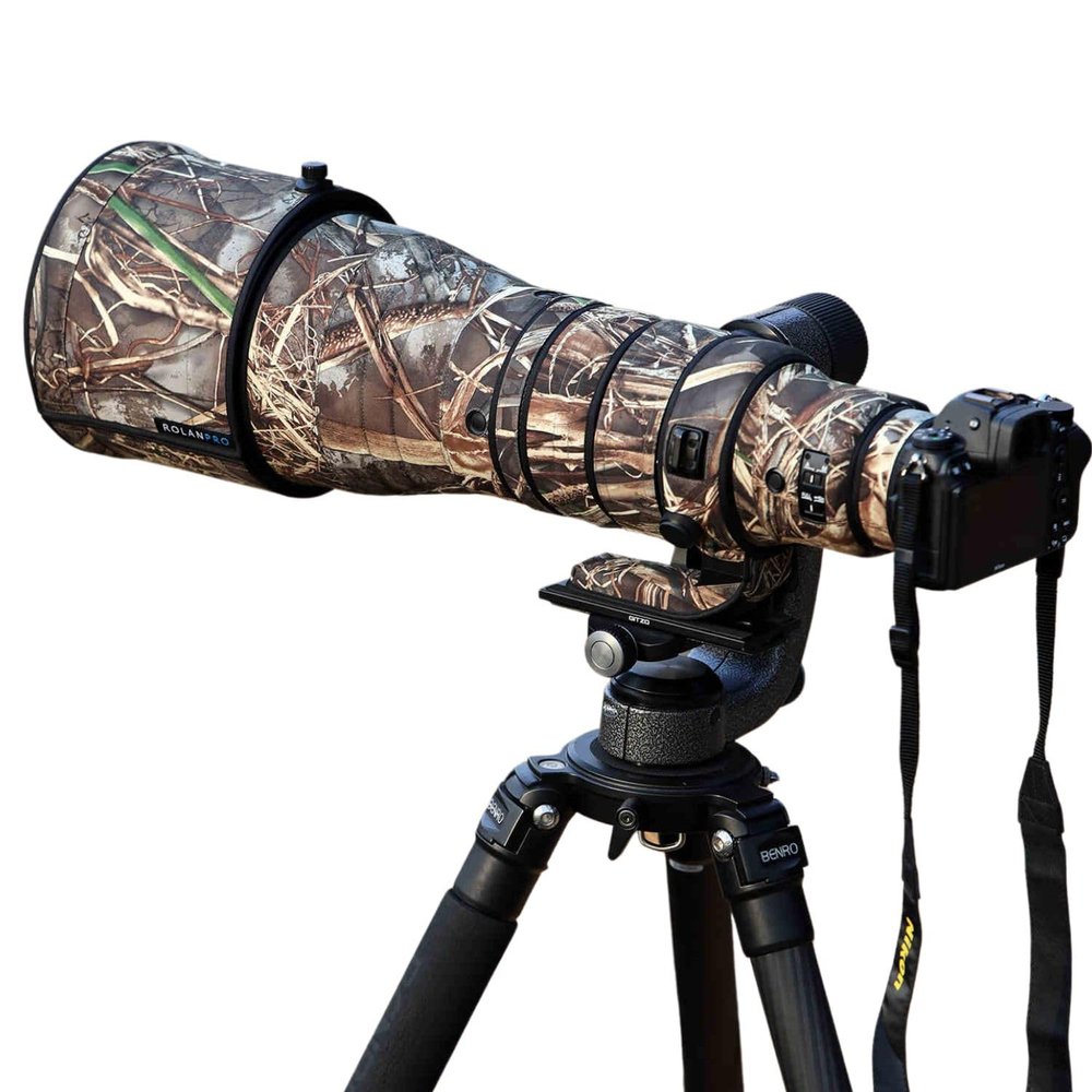 ROLANPRO Lens Camouflage Coat Cover for Nikon NIKKOR Z 600mm f/4 TC VR S Rain Coat Lens Protective Sleeve Outdoor Case#9 Reed A