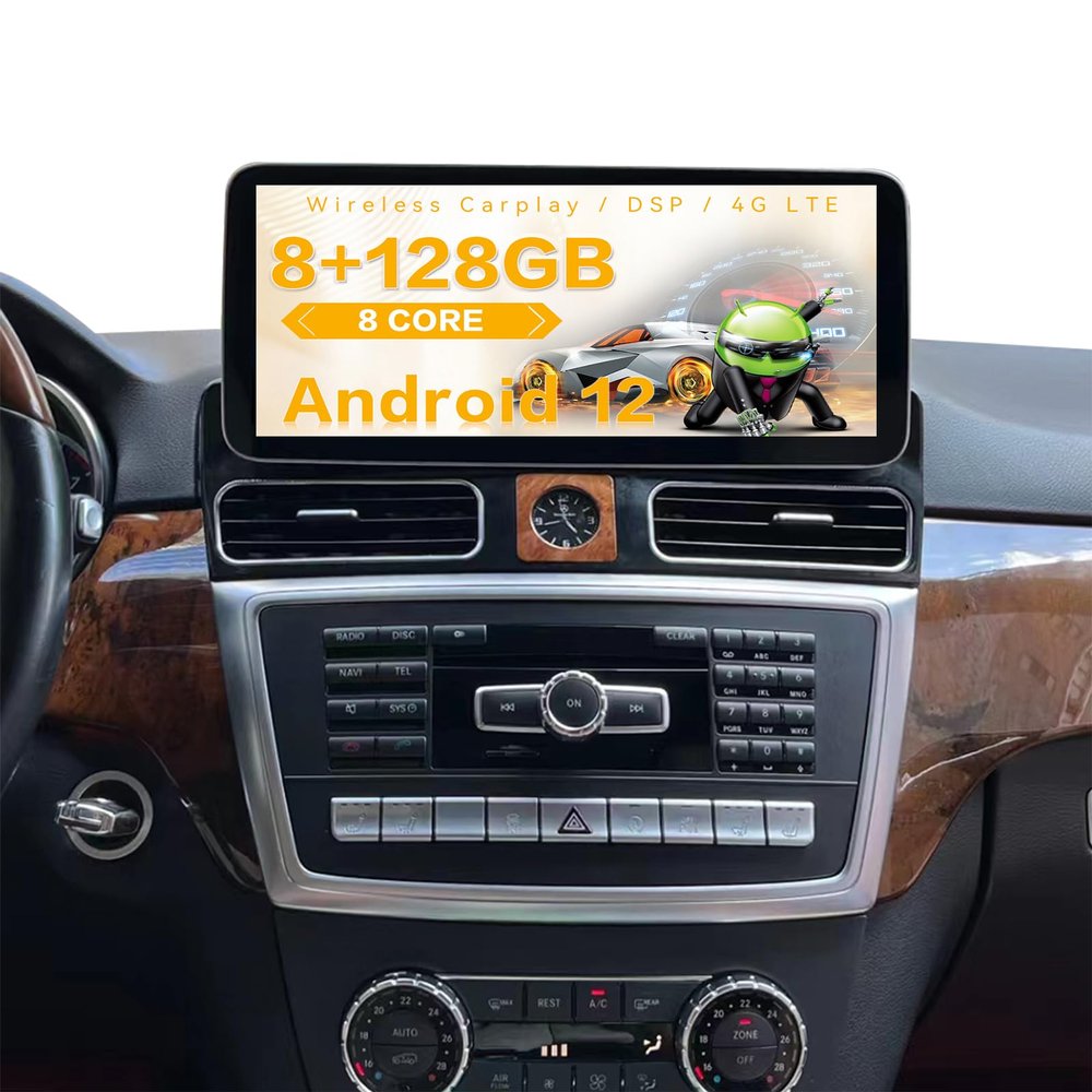 ZWNAV 12.3 inch Android 12 Radio for Mercedes-Benz ML350 GL350 GL ML300 2012-2015,128GB Stereo Replacement Android Auto Touch Screen GPS Navigation Head Unit Multimedia Video Player Carplay