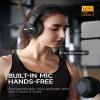 Picun B8 Bluetooth Headphones, 120H Playtime Headphone Wireless Bluetooth with 3 EQ Modes, Low Latency, Hands-Free Calls, Over Ear Headphones for Travel Home Office Cellphone PC Black view 4