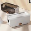 VALINK Cable Management Box,Cable and Cord Organizer Box, Desk Cord Organizer Box Cord Hider, Power Cable Storage Box with Dustproof Lid White view 2