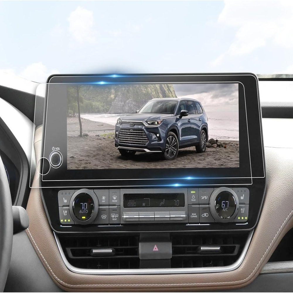 [2Pcs]12.3"Car Screen Protector for 2024 2025 2026 Toyota Grand Highlander Screen Protector 2024-2026 Toyota Grand Highlander XLE/Limited/Platinum 12.3 inch Display,2024 2025 2026 Grand Highlander Touchscreen 2PCS PET Nano Protective Film 2024 Toyota