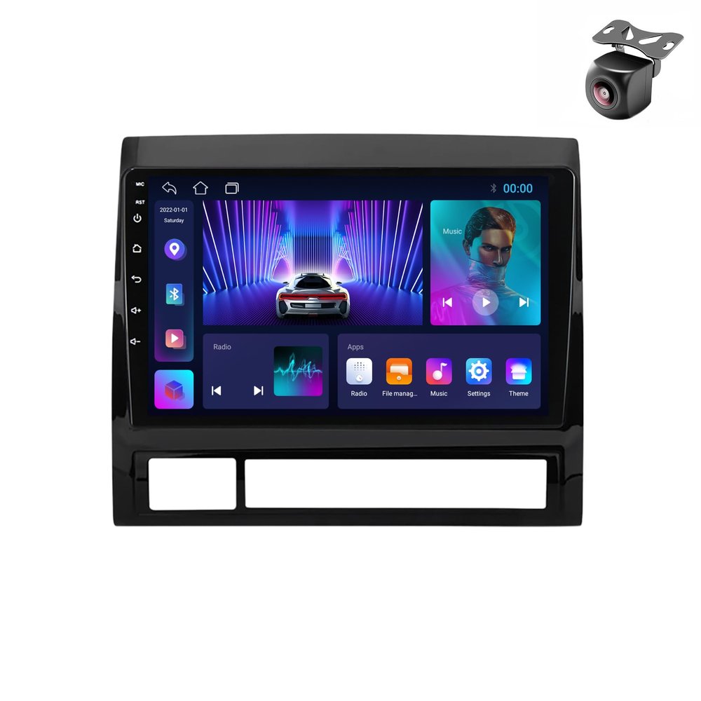 Android 12 System for Toyota Tacoma 2 N200 Hilux 2005 2006 2007-2015 Car Stereo Radio with FM 4G SIM SWC Camera Built-in Car-Play Android Auto GPS Navigation Touch Screen Upgrade (M100S 4core 1+32G)