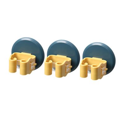 DOITOOL 3pcs Organizer for Kitchen Organizers for Kitchen Organizers for Bathroom Organizer Home organizing Broom Holder Suction Cup clamp mop clamp no Trace Bracket Deck mop Clip