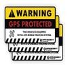 EppoBrand 3pcs Car GPS Protected Tracking Alarm Anti-Theft Warning Vinyl Sticker Sign with Anti-Scratch Coating 1.5" x 3" for Vehicle Electric Scooter Bike E-Bike Car Truck Accessories view 2