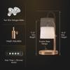 Dimmable Glass Candle Warmer Lamp with Timer - Adjustable Height Candle Lamp Warmer with Timer (8H/4H/2H) - Wax Melter - Ideal Gift, fits Various Size Scented Candles - 02 Bulb - (Gold Metal) view 3