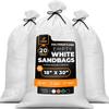 Xpose Safety Heavy Duty Sand Bags with Tie Strings Empty Woven Polypropylene Sandbags for Hurricane Flood Protection, 100 lb Capacity, 18" x 30", White, Pack of 20 view 1