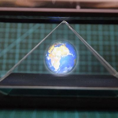 3D Screen Holographic Tablet Pyramid, Display Smartphone,3D Holographic Display Stands Projector 3.5-6Inch Mobile Smartphone Hologram Bracket (Cylindrical)