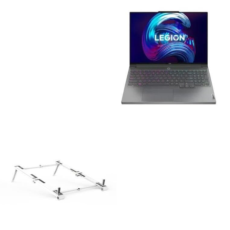 BoxWave Stand and Mount Compatible with Lenovo Legion 7 AMD (RX 6850M XT) - Pocket Aluminum Stand 3-in-1, Portable Multi Angle Viewing Riser - Metallic Silver
