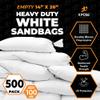 Xpose Safety Heavy Duty Sand Bags with Tie Strings  Empty Woven Polypropylene Sandbags for Hurricane Flood Protection, 100 lb Capacity, 14" x 26", White, Pack of 500 view 2